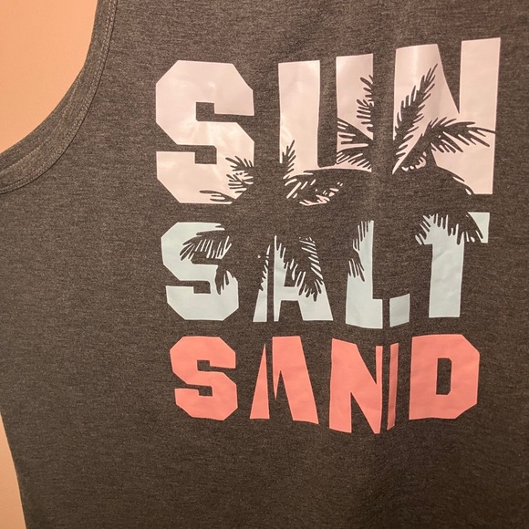 Shein Curve Women's 3XL Black Sun Salt Sand Graphic Tank Top Sleeveless - Picture 2 of 4